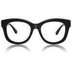 JiSoo Reading Glasses 2.0 Women/Men Designer Oversized Readers, Thick Large Round Ladies Reading Glasses 2.0, Black