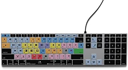 KB Covers Avid Media Composer Keyboard | Editing Keyboard Compatible with macOS & Windows | Wired & Wireless (Backlit Aluminum MacOS) Video Editing