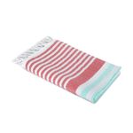 Wiselife 100% Cotton Turkish Fouta Towel | Extra Large Full Size Cotton Bath Towel | Bath, Beach, Pool, Travel, Spa and Yoga | 76 x 152 cm Daily Use Shower Towel | Printed Beach Towel (Red Cyan)