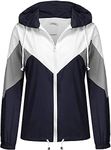 SoTeer Women's Waterproof Rain Jacket Lightweight Hooded Windbreaker Packable Active Outdoor Raincoat S-XXXL (XXX-Large, Navy Blue)