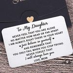 Daughter Gifts from Mom Gifts for Daughter Wallet Card Inserts Gifts for Step Daughter from Mom Graduation Mothers Day 16 18th Birthday for Her Teen Adult Women Teenage Girls Inspirational Gifts