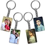 Getexciting Wood Personalised Photo/Name Keychain Customised Key Chain With Picture For Bike, Car, Home,Office (Multicolour 5.7X4.4 Cm) (4), Black