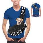 Gloppie Dog Sling Puppy Carrier Travel Cat Carrier Dog Carrying Bag Pet Carrier for Small Dogs Below 6 lbs Dog Cat Supplies Hands Free More Pockets Reflective Design Cute Black