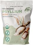 NaturaleBio Psyllium Husk 1.5lbs. 99% Pure Gluten Free Fiber Supplement. USDA Organic Certified, Produced in India. Perfect for Keto, Paleo, Vegan, and Gluten Free Diets. Probiotics for Men and Women