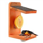 Uncle Dunkels Oriole Bird Feeder, 2-Way Feeder for Jelly and Oranges, Handmade in Kentucky