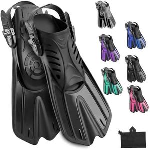 Diving fins Snorkeling Gear for Adults Snorkel fins ，Swim fins Open, Adjustable, Men, Women, Children, Swim Flippers