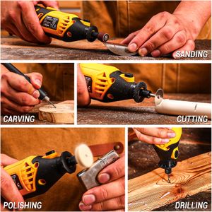 DEKOPRO 170W Rotary Tool Kit – Variable Speed Multi-Purpose Set