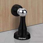 Plantex Stainless Steel 360 Degree 4 inch Door Magnet Stopper for Home/Office/Hotel Wall and Floor Mounted Soft-Catcher to Hold Wooden/Glass/PVC Door (Black Finish)