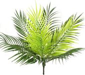 Dekorly Artificial Palm Tree, Fake Plants Plastic Greenery Tropical Shrubs Faux Leaves for Home Indoor Outdoor Decor Garden DIY Basket Planter Filler Wedding Party (Single Stick, Palm Tree)