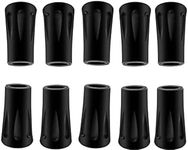 LALOCAPEYO 10PCS Wear Resisting Trekking Pole Tip Accessories Hiking Pole Rubber Feet Tips Replacement Fits Most Standard Walking Sticks Shock Absorbing(11mm Hole Diameter)