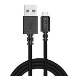 CZARTECH MONITOR Micro USB Data & Fast Charging Cable, 480mbps Data Transmission For Smartphones, Tablets, Laptops & Other Micro USB Devices [Nylon Braided, 4ft/ 1.2 m (Black)]