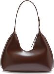 NahiAoo Shoulder Bag for Women Small Black White Shoulder Purse Hobo Bag Trendy Purse 2023 Crescent Bag, Coffee, Small