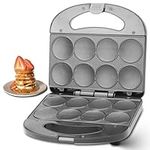 FineMade Mini Pancakes Maker Machine with Non Stick Plates, Small Pancake Griddle, Makes 8 x 2” Tiny and Flat Pancakes, Ideal for Breakfast, Snacks, Desserts and More