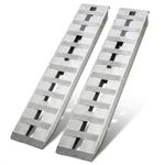 72"x 15" Aluminum Trailer Ramps, 2 Packs Heavy-Duty 6000 Lbs Universal Loading Ramp with Top Hook Attaching End, Aluminum Loading Ramps for Truck Auto,Tractor,Motorcycle,Lawn Mower,Snow Blower
