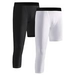 Valcatch Boy's One Leg Compression Tights Leggings for Basketball Running Youth Kids Athletic Pants Sports Base Layer 6-14Y