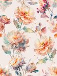 Homya Watercolor Floral Contact Paper Peel and Stick Wallpaper Bohemian Floral Wallpaper, Kitchen Vintage Wallpaper, Vinyl Waterproof Wallpaper, Contact Paper for Home Decor17.32 "x393.7"