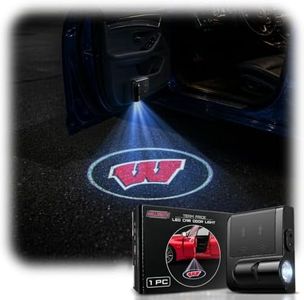 NCAA Wisconsin Badgers LED Car Door Lights Logo Projector Puddle Light
