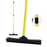 Evriholder FURemover SW-250I-AMZ-6, Pet Hair Removal Broom with Squeegee & Telescoping Handle That Extends from 3 - 5', Black & Yellow (SW-250i-FR)