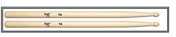 Mexa Compatible With Xtag Drum Sticks/Drum Pad Sticks/Practice Pad Sticks/Electric Pad Sticks - 7A Wooden Tip Maple Wood Pack Of (2 Pair)