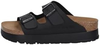 Birkenstock Womens Arizona Pap Flex Platform Slides Sandals Black 7 UK