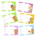 Visual Creation Note Books Stickers for Kids Teddy Bear School Labels (Sticker Count 25) TB01