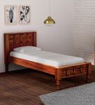 Shagun Arts Sheesham Wood Walken Bed | Platform Bed | Solid Wood | Natural Teak Finish | Single Size | Bedroom Furniture | Kids Bed | Without Storage