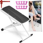 LiDiVi Pedicure Foot Rest, Adjustable Foot Rest for Easy at Home Pedicures, No More Bending or Stretching Pedicure Tools, Non-Slip Sturdy Legs with Toe Separator, Beauty Pedicure Kit (White)