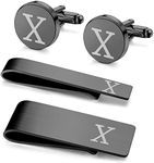 Drperfect 4 PCS Initial Cufflinks a