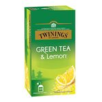 Twinings Green Tea & Lemon, 100 Teabags, Green Tea, Deliciously Sweet & Tangy Lemon, 0.2 kilograms, Pack of 1