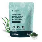 Carbamide Forte 100% Organic Spirulina Powder- In Its Organic Form for Immunity, Energy, Digestion & Skin Health | Plant Based Protein Superfood - 100g Veg Powder