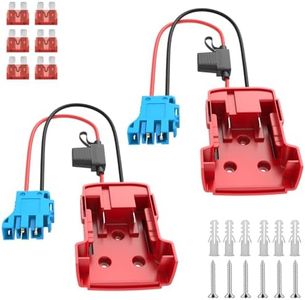Vortlink 2 Packs Power Wheel Battery Adapter Compatible with Milwaukee 18V Battery with Wire Harness Compatible with Peg-Perego Children's Ride-on Car- Includes 12AWG Wires, 40A Fuse