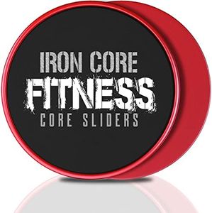 2 x Dual Sided Gliding Discs Core Sliders by Iron Core Fitness | Ultimate Core Trainer | Gym, Home Abdominal & Total Body Workout Equipment | for use on All Surfaces