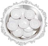 TINGKU Silver Spanish Las Arras de Boda Cristiana with Tray Plate, Arras Para Boda Catolica, Arrhae Wedding Coins Set for Ceremony, Decoracion para Boda