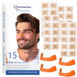 COWANIEE 40 PCS Generic Intake Breathing Nose Magnets with 4 Nose Clip, Anti Snoring Magnetic Nasal Strips for Home Hotel