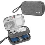 BUBM Double Compartment Storage Case Compatible with 3DS/3DS XL/New 2DS XL, Protective Carrying Bag, Portable Travel Organizer Case Compatible with 3DS/3DS XL/New 2DS XL and Accessories,Gray