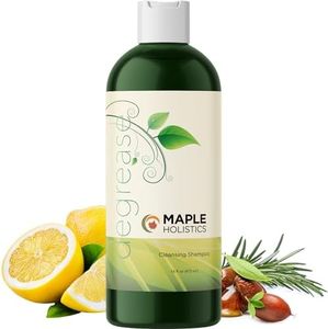 Sulfate Free Shampoo for Oily Hair - Clarifying Shampoo for Greasy Hair and Dry Scalp Cleanser for Build Up and Flakes - Nourishing Hair Oil for Hair Treatment with Lemon and Rosemary Essential Oil