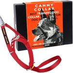 Canny Collar No-Pull Dog Headcollar | Gentle Training Aid to Stop Pulling on Lead | Humane Lead Control Collar for Better Walks | Comfortable & Secure Fit | Red – Size 3