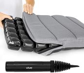 Vive Air Inflatable Seat Cushion - Adjustable Air Pressure Relief Seat, Portable - Waffle Style Tailbone Pad for Back Support, Sciatica, Coccyx Pain - for Car, Office Chair, Wheelchair