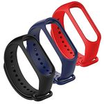 CROSSVOLT Adjustable Compatible For xiomi Mi 3 Band and MI Band 4 Watch Silicone Strap Band Bracelet - (Set of 3)