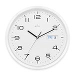 ACCTIM Calendar Wall Clock, White, 32cm Diamter