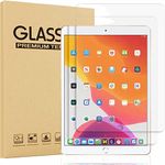 2 Pack - iPad 10.2 inch Screen Protector, Tempered Glass Film for 9th/8th/7th Generation (2021/2020/2019), Bubble-Free, Anti-Fingerprint