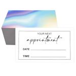 RXBC2011 Serene Pastel Rainbow Appointment Cards with Elegant Script, 2x3.5 Inches Pack of 100