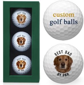 Personalized Golf Balls - Photo & Text, 3 Pack - Custom Golf Balls for Men