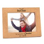 Personalised Fathers Day, Birthday, Christmas Gifts for Daddy, Dad, Grandad, Grandpa ENGRAVED Photo Frame - Only The Best Dads Get Promoted To Grandad Photo Frame - 5" x 7" and 6" x 4" Sizes