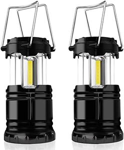 Jsdoin Camping Lights, 2 x Camping Lantern Battery Operated Portable LED Camping Lamp with Foldable Hook, Tent Lights Waterproof Outdoor Hanging Lamp for Emergency, Hiking, Camping, Black