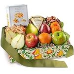 A Gift Inside Organic Nuts, Cheese & Fruit Classic Gift Basket