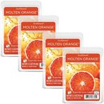 Scentsationals Wax Melts, Wax Cubes Strong Scent - Molten Orange - Long Lasting Scented Wax Melts for Warmer, 2.5 oz (4-Pack)