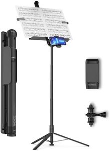 KraftGeek 66" Music Stand for Sheet Music, Phone Tablet Holder with 1/4" Screw Adapter