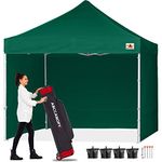 ABCCANOPY Ez Pop Up Canopy Tent with Sidewalls 10x10 Commercial -Series, Forest Green