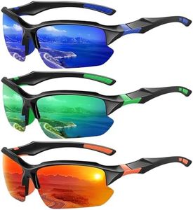 XVXV Polarized Sports Sunglasses for Men - UV Protection Lightweight Half Frame Sun Glasses for Running Fishing Golf